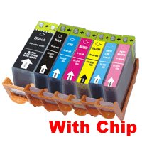 Any 7 Com PGI5Bk CLI8BK/C/M/Y/PC/PM Ink Cartridges With Chip