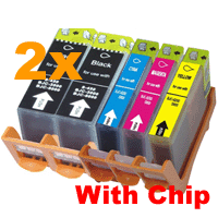 Any 10 Compatible PGI5Bk CLI8C/M/Y Ink Cartridges With Chip