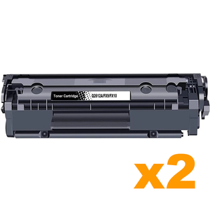 2 x Compatible HP 12A (Q2612A) Black Toner Cartridges