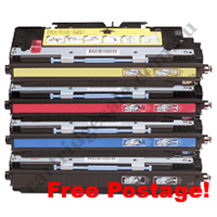 A Set Compatible HP Q2670A Q2681A-3A Toner Cartridges B/C/M/Y