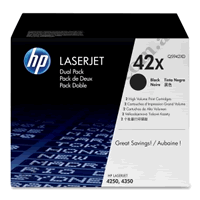 Genuine HP 42X (Q5942XD) Black Toner Cartridge Twin Pack