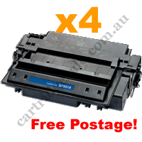 4 x Compatible HP 51X (Q7551X) HY Black Toner Cartridge FreePost