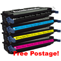 A Set Compatible HP Q7560A - 63A Toner Cartridges B/C/M/Y
