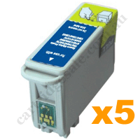 5 Compatible Epson T007 Black Ink Cartridges