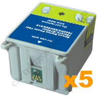 5 Compatible Epson T008 Colour Ink Cartridges