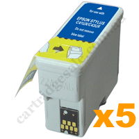5 Compatible Epson T038 Black Ink Cartridges