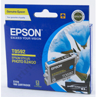 Genuine Epson T0592 Cyan Ink Cartridge