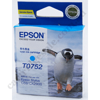 Genuine Epson T0752 Cyan Ink Cartridge