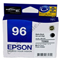 Genuine Epson T0968 Matte Black Ink Cartridge
