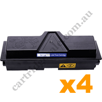 4 x Remanufactured Black Toner Cartridge for Kyocera TK1134
