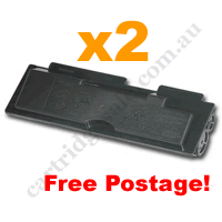2 x Remanufactured Black Toner Cartridge for Kyocera TK17 FreeP
