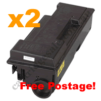 2 x Remanufactured Black Toner Cartridge for Kyocera TK310 FreeP