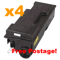 4 x Remanufactured Black Toner Cartridge for Kyocera TK310 FreeP