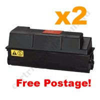 2 x Remanufactured Black Toner Cartridge for Kyocera TK330 FreeP