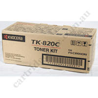 Genuine Kyocera TK820C Cyan Toner Cartridge
