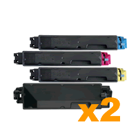 2 Sets Compatible Kyocera TK5374K,C,M,Y Toner Cartridges