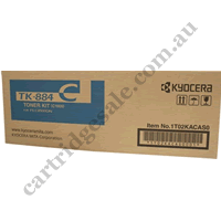 Genuine Kyocera TK884C Cyan Toner Cartridge