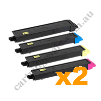 2 Sets Compatible Kyocera TK899 K/C/M/Y Toner Cartridges