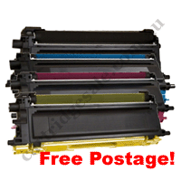 A Full Set Compatible Brother TN240 Toner Cartridges B/C/M/Y