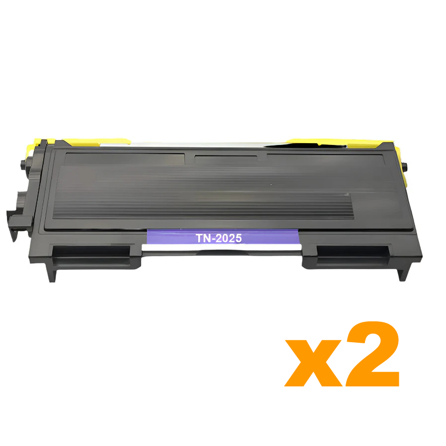 2 x Compatible Brother TN2025 Black Toner Cartridge