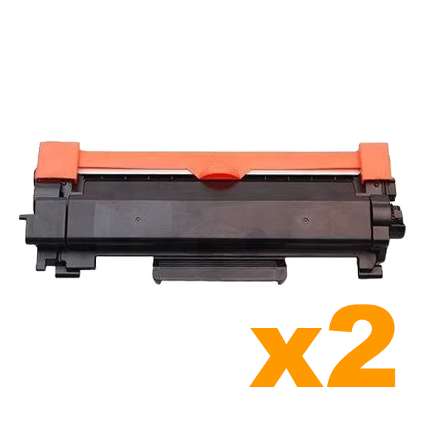 2 x Compatible Brother TN2450 / TN2430 HY Black Toner Cartridge