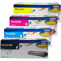 A Set Genuine Brother TN251BK TN255C/M/Y Toner Cartridge