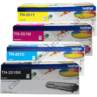 A Set Genuine Brother TN251 Toner Cartridge B/C/M/Y