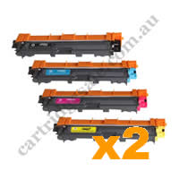 2 Sets Compatible Brother TN259 High Yield Toner Cartridges B/C/