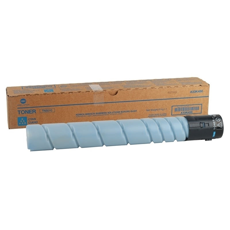 Genuine Konica Minolta A33K490 TN321C Cyan Toner Cartridge
