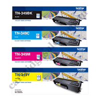 A Set Genuine Brother TN349 Super High Yield Toner Cartridges B/