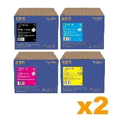 2 Sets Genuine Brother TN851XL High Yield Toner Cartridges B/C/M