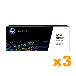 3 x Genuine HP W2010A (659A) Black Toner Cartridge