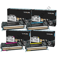 A Set Genuine Lexmark X746H1KG X748H1C/M/YG High Yield Toner Car