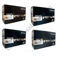 A Set Genuine Lexmark X792X1K/C/M/YG HY Toner Cartridges