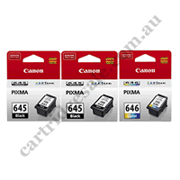 2 x Genuine Canon PG645 + 1 x Canon CL646 Triple Pack