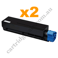 2 x Compatible OKI 44992407 High Yield Black Toner