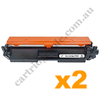 2 x Compatible HP CF230X 30X Black Toner Cartridge