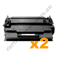 2 x Compatible HP CF287X 87X Black Toner Cartridge