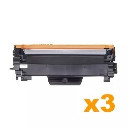 3 x Compatible  Brother TN2530XL High Yiled Black Toner Cartridg