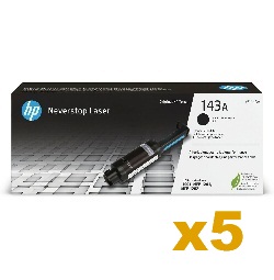 5 x Genuine HP W1143A (143A) Black Toner Cartridge