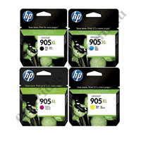 A Set Genuine HP 905XL B/C/M/Y Ink Cartridges