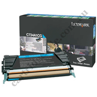 Genuine Lexmark C734A1CG Cyan Toner Cartridge