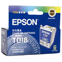 Genuine Epson T018 Colour Ink Cartridge