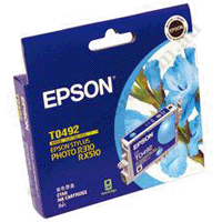 Genuine Epson T0492 Cyan Ink Cartridge