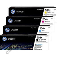 A Set Genuine HP W2110X-W2113X (206X) Toner Cartridges B/C/M/Y
