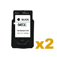 2 x Compatible Canon PG645XL High Yield Black Ink Cartridge