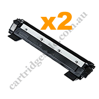 2 x Compatible  Brother TN1170 Black Toner Cartridge