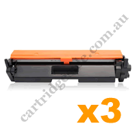 3 x Compatible HP CF230A 30A Black Toner Cartridge