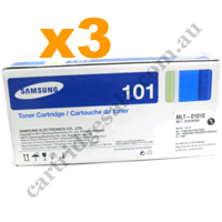 3 x Genuine Samsung MLTD101S Black Toner Cartridge