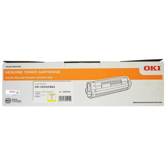 Genuine OKI 46443105 Yellow Toner Cartridge